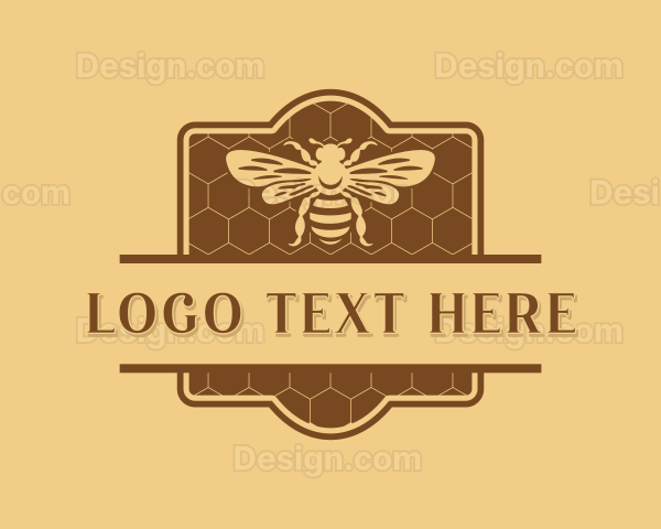 Natural Honeycomb Bee Logo