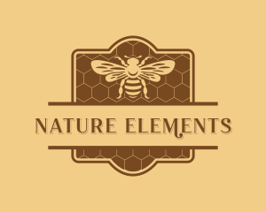 Natural Honeycomb Bee logo design