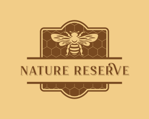 Natural Honeycomb Bee logo design