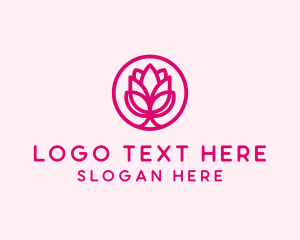 Pink Flower Bloom logo