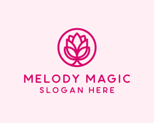 Pink Flower Bloom Logo
