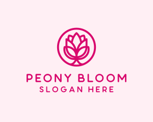 Pink Flower Bloom logo design