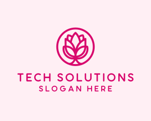 Pink Flower Bloom logo