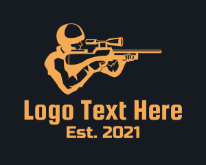 Shooter - Army Soldier Sniper logo design