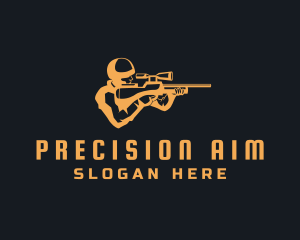 Army Soldier Sniper logo design