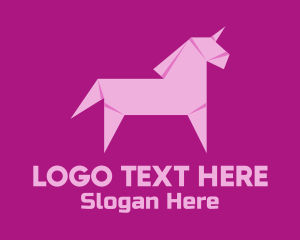 Pink Unicorn Origami logo