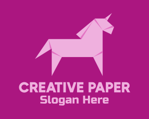 Pink Unicorn Origami logo