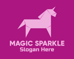 Pink Unicorn Origami logo