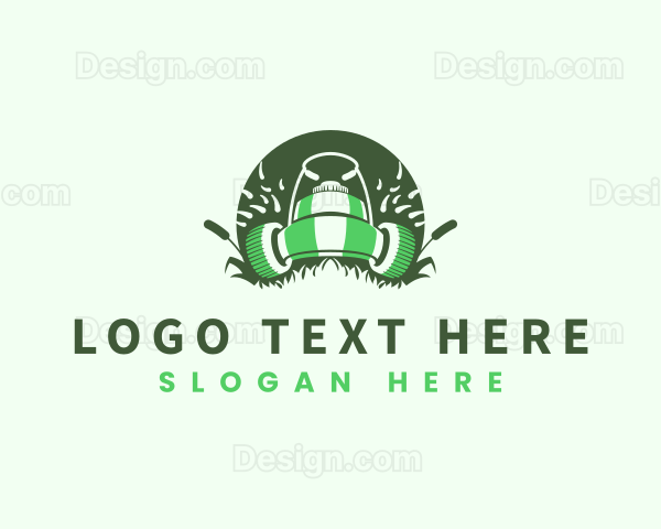 Lawn Mower Gardening Logo