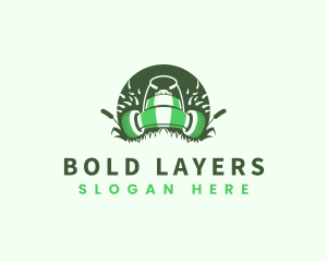 Lawn Mower Gardening logo design