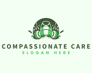 Lawn Mower Gardening logo design