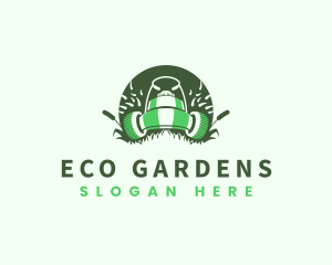 Lawn Mower Gardening logo design