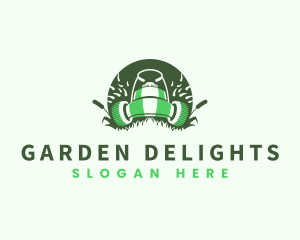 Lawn Mower Gardening logo design