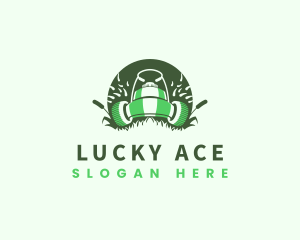 Lawn Mower Gardening logo design