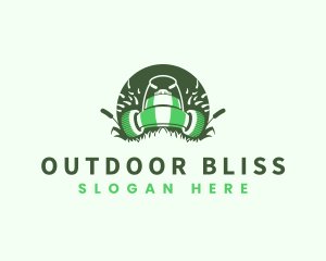 Lawn Mower Gardening logo design