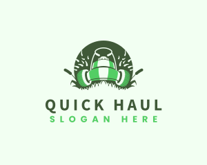 Lawn Mower Gardening logo design