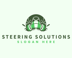 Lawn Mower Gardening logo design