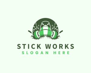 Lawn Mower Gardening logo design