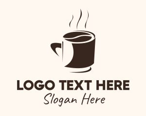 Coffee Bean Hot Cup Mug Logo