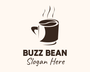 Coffee Bean Hot Cup Mug logo design