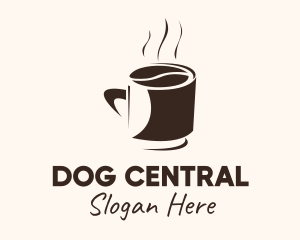 Coffee Bean Hot Cup Mug logo design