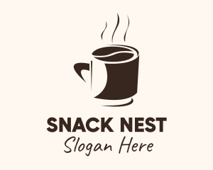 Coffee Bean Hot Cup Mug logo design