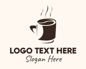 Java - Coffee Bean Hot Cup Mug logo design