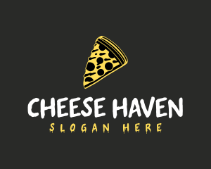 Cheese Pizza Slice logo design