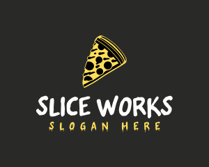 Cheese Pizza Slice logo design