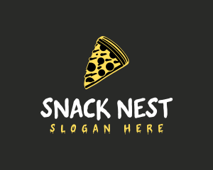 Cheese Pizza Slice logo design