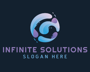 Gradient Spiral Globe Logo