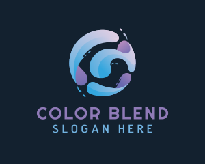 Gradient Spiral Globe logo