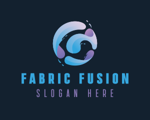 Gradient Spiral Globe logo design