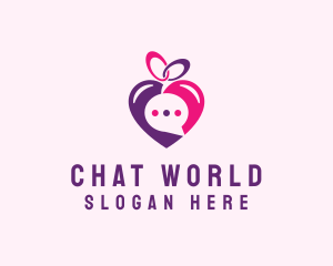 Online Dating Love Message logo design