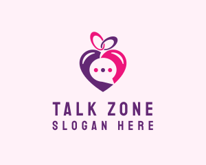 Online Dating Love Message logo design