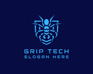 Spider Tech Shield logo design