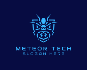 Spider Tech Shield logo design