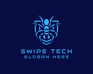 Spider Tech Shield logo design