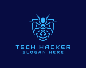 Spider Tech Shield logo design