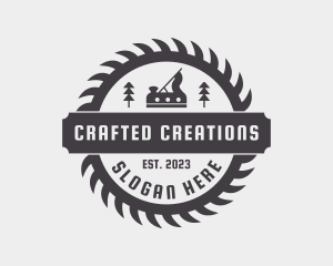 Woodwork Planer Lumberjack logo design