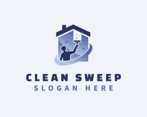 Janitor Squilgee Housekeeper logo