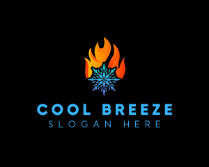 Cooling Heating HVAC logo design