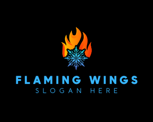 Cooling Heating HVAC logo design