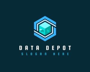 Data Tech Cube logo design