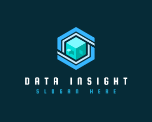 Data Tech Cube logo design