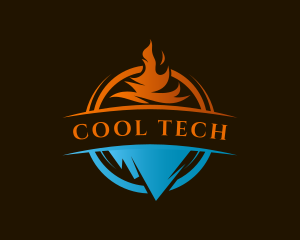 Ice Cold Fire Refrigeration logo design