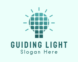 Solar Light Bulb logo design