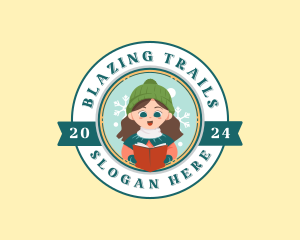 Cute Christmas Caroler Logo