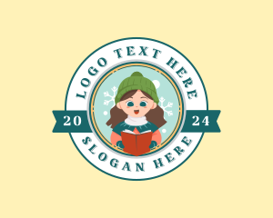 Cute Christmas Caroler Logo