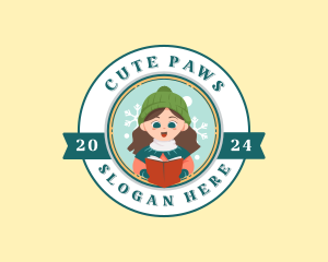 Cute Christmas Caroler logo design